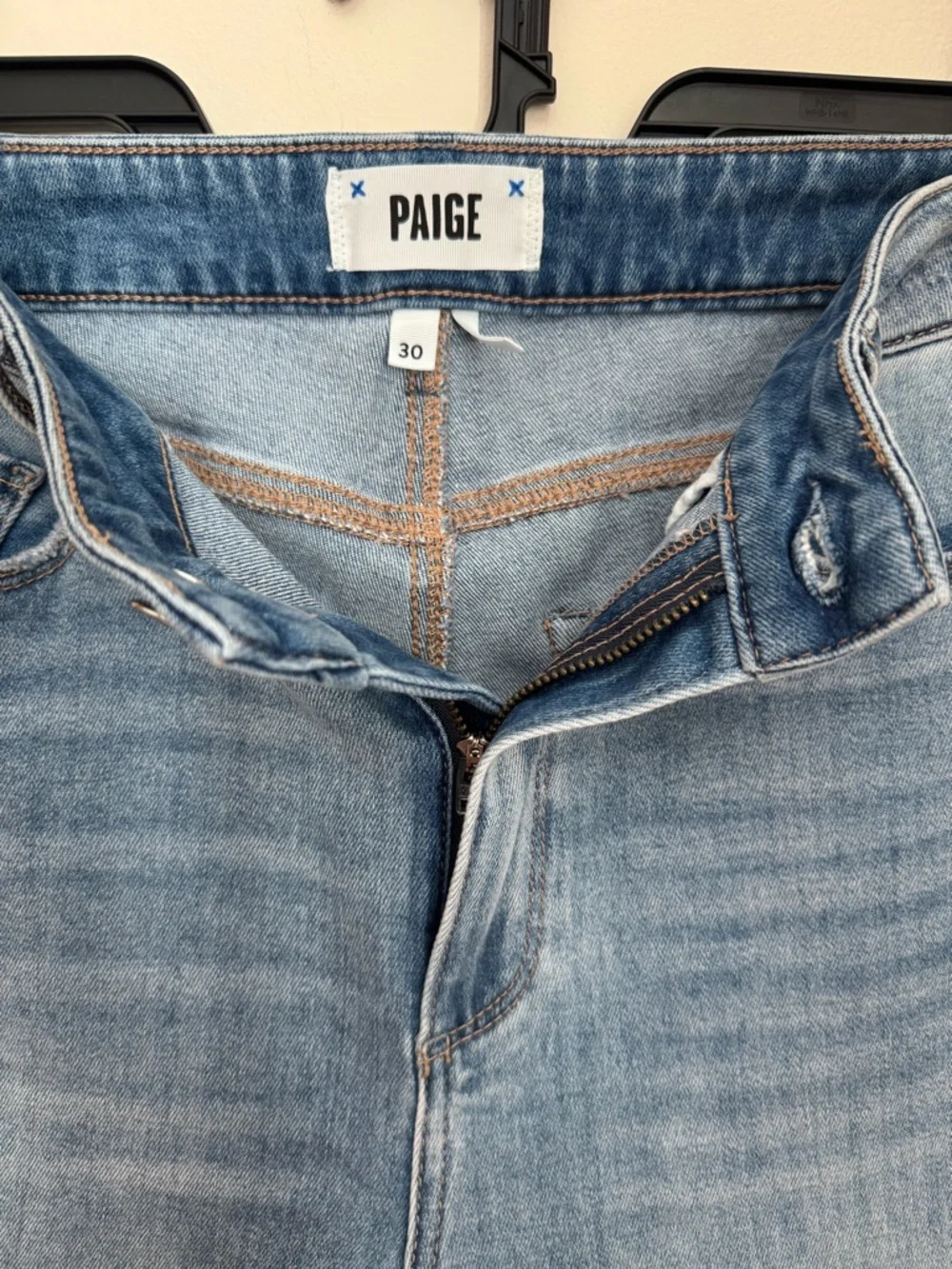 PAIGE High Rise Laurel Canyon Raw Hem Bootcut Jeans Size 30 Marienne NWT - Picture 8 of 10